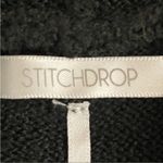 StitchDrop Fuzzy Black Grey Cozy Oversized Hooded Sweater Dress Sleeves Sz XL Black Photo 10