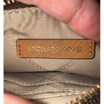 Michael Kors  Wristlet Card Case Coin Purse Brown MK Logo Zip Small Wallet‎ Photo 5