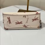 Coach Cream and Pink Dragonfly Cosmetic Bag EUC Photo 5
