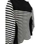 Chico's Chico’s Striped Open Front Colorblock Long Sleeve Jacket Blazer Black Size Large Photo 6