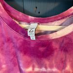 Zella Z by Pink/White Long Sleeve Front Knot Tie Dye Top | Women Size Small Photo 1