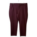 Old Navy  High-Rise Pixie Secret-Smooth Pockets Cropped Pants Maroon Size 18 # Photo 3