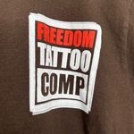 American Apparel Freedom Tattoo Comp Short Sleeve T Shirt Brown Back Graphic Size Small Photo 1