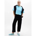 Athleta  XS True Cotton Crop Tee Aqua Blue X-Small Regular Photo 3