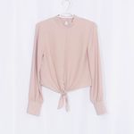 Avec Les Filles ANTHROPOLOGIE  Tie Front Long Sleeve Blouse Size XS Photo 2