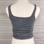 Aerie  Cropped Tank Top 100% Cotton Washed Charcoal Gray-Medium Photo 1