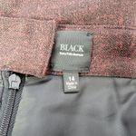 Burgundy Saks Fifth Ave Black Label Tweed Skirt Sz 14 Red Photo 8