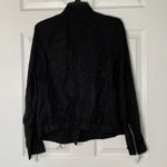BLANK NYC NWT  Black Out Woven Moto Jacket Photo 4