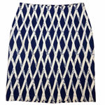 J. McLaughlin Navy and Cream Geometric Pencil Skirt Photo 0