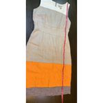 Banana Republic  Linen‎ Shift Dress Womens 8 Color Block Preppy Office Church Photo 15