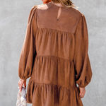 GRACE LILLY Abigail Lace Crochet Dress Brown Size M Photo 2