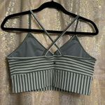 Glyder  Premier Sports Bra Moss Green & Oatmilk Stripe XL NWOT Photo 1
