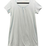 LL Bean Womans Shirt Dress Sizle M Knit Sleep Comfy Loungewear Cotton Basic Soft Blue Size M Photo 0