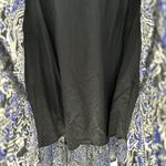 Jones New York Signature Blue Printed Cotton Lined Boho Midi Tiered Skirt Size 4 Photo 3