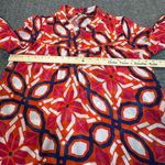 Buckhead Betties  Blouse Womens Large Red White Blue Cantina Jules Georgette Flow Photo 4