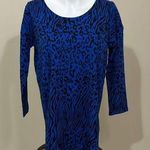 Kohls NWT Kohl’s Blue Animal Print Sweater Photo 0