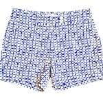 Vineyard Vines  Blue Tie Dye Ikat Square Print Shorts Size 0 NWT Photo 0