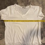 Source Unknown By Coco  White  Short Sleeve Top with Frayed Hem Photo 4
