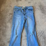 Ymi  Blue Distressed Frayed Hem Flare Jeans SIZE 5/27 Photo 1