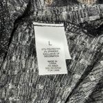 LOGO By Lori Goldstein Logo Lori Goldstein Sweater Black Tan Leopard Knit Hacci Casual Flowy Large Photo 7