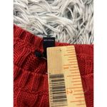 Lands End Cherry red‎ cable knit sweater Size 14 Chunky Cozy Granny core Red Photo 3