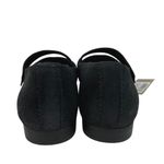 Toms NEW  Bianca Black Metallic Suede Square Toe Mary Jane Flats Shoes Size 7 Photo 2