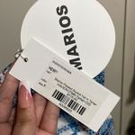 💖 NWT Mario's Pleated Bucket Hero Hat in Blue Tartan Print Photo 2