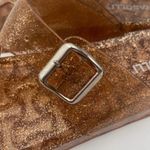 RASOLLI Glitter Jelly Sandals Glitter Gold Thong Pool Beach Buckle Plastic SZ 9 Photo 6