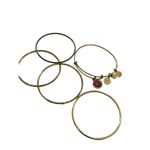 Gold toned bangle set of 5 bracelets Gold Photo 2