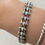 Rainbow Stainless Steel Bling Mini Motorcycle Bike Chain Bracelet 28.7g Photo 1