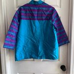 Thai Silk Vibrant Blue and Purple Shirt XL Photo 8