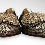 Badgley Mischka Women's Quinn Black Satin Embellished Flats 7.5 | EUC Photo 6