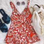 Hallelu Red Floral Romper Photo 0