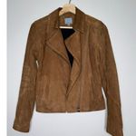 Athleta  Helena Suede Leather Moto/Biker Jacket Brown Size XS Fully Lined Photo 1