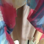 Lapis stained glass smocked strapless midi dress Red Photo 3