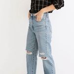 Madewell NWT  The Perfect Vintage Ripped Straight Jean in Dark Wash W33 standard Photo 8