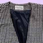 Vintage 90s Gianni Sport black & white checkered long fitted blazer 🔥 Size 6 Photo 1