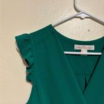 Monteau  Emerald Ruffle Wrap Top Photo 6