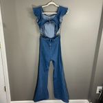 Jealous Tomato  Small Denim Wide Leg 70's Style Jumpsuit Photo 2