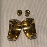 Christian Dior DIOR CODE EARRINGS Gold-Finish Metal and Pastel Blue Lacquer Photo 7