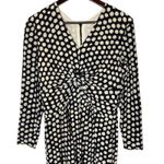 Valentino Silk Knotted Front Polka Dot Dress Black Size 8 Photo 2