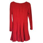 Dolan Boho Fit & Flare Sweater Dress Small Red Orange Academia Cottage Boho Photo 3
