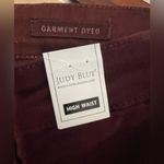 Judy Blue Garment Dyed High-Waist Tummy Control Wide Leg Cropped Jean Marroon Photo 2