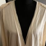 Norma Kamali Cream Button-Up Cardigan Photo 4
