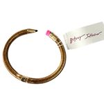 Betsey Johnson Pencil Hinged Bangle Cuff Bracelet Gold Pink Photo 3