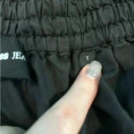 The Kooples  off the shoulder black denim looking button front midi dress Photo 6