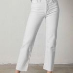 RE/DONE  Originals High Rise Stove Pipe. Color white, Size 29 Photo 5