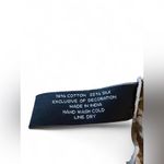 Ann Taylor  Cotton Silk Scarf Lemon & Taupe Abstract Dot Lightweight Pom Pom Trim Photo 4