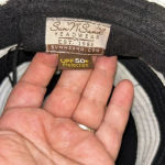 Sun N Sand Women's Black White Striped Beach Sun‎ Hat UPF 50+ Sun Protection Photo 2