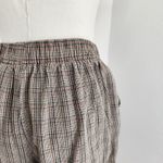Cabin creek Vintage Plaid Tan Red High Rise Trousers Straight Leg Stretchy Pants Photo 6